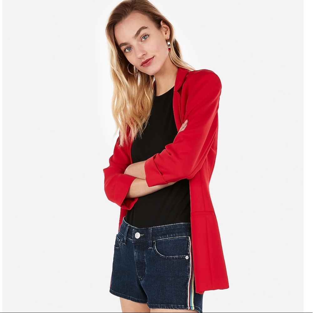 Express Rainbow denim shorts